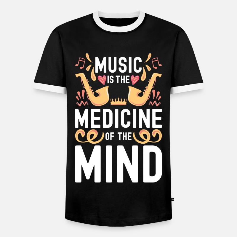 Musik Techno Lieder - Männer Kontrast-T-Shirt - Schwarz/Weiß