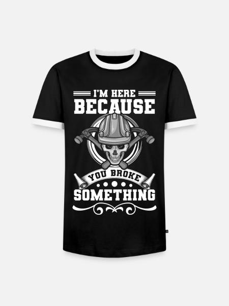Handwerker Beruf Hammer Haus - Männer Kontrast-T-Shirt - Schwarz/Weiß