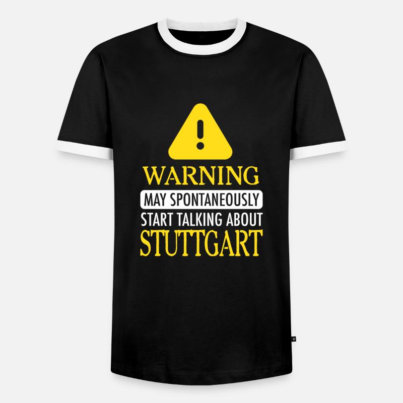 WARNING !: Stuttgart - Men's Ringer Shirt - black/white