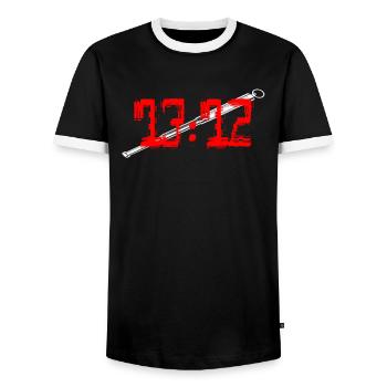 1312 ACAB Streetwear - Men's Ringer Shirt - black/white - Front - AI Model Female 172 light (172cm) & AI Model Male 178 light (178cm)