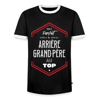 Arrière grand père parfait et au top - T-shirt contrasté Homme - noir/blanc - Devant - AI Model Female 172 light (172cm) & AI Model Male 178 light (178cm)