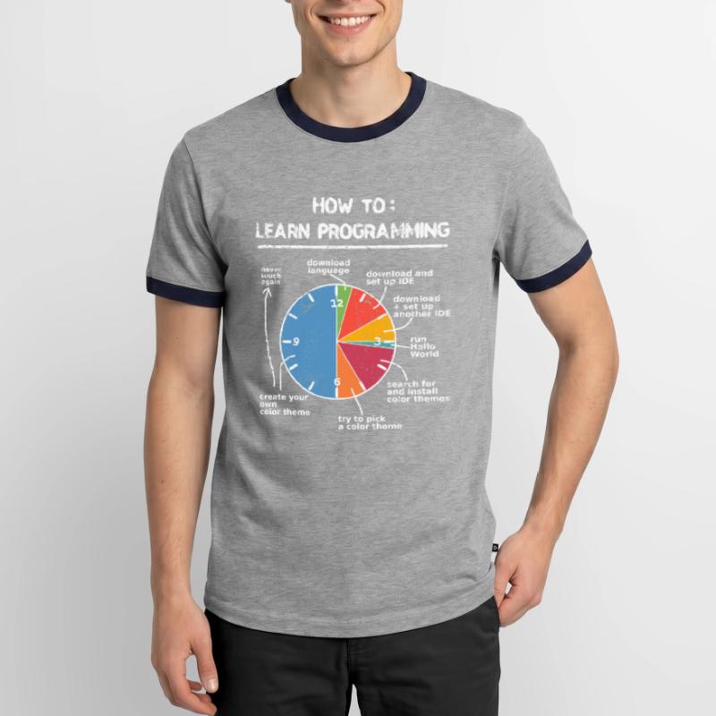 Programmieren lernen Programmierer Computer Nerd Männer Kontrast-T-Shirt