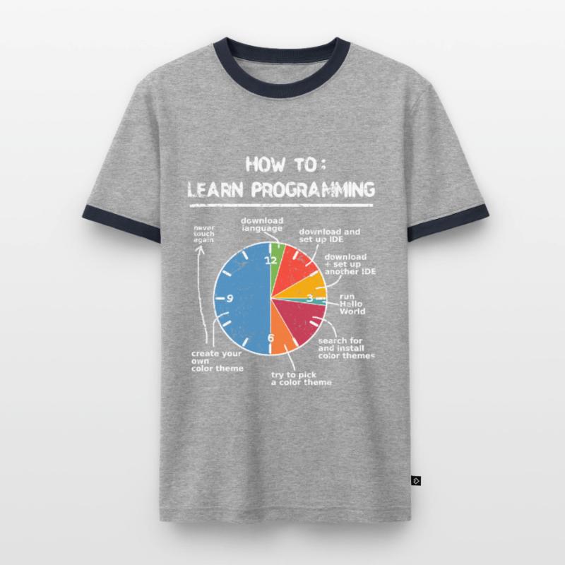 Programmieren lernen Programmierer Computer Nerd Männer Kontrast-T-Shirt
