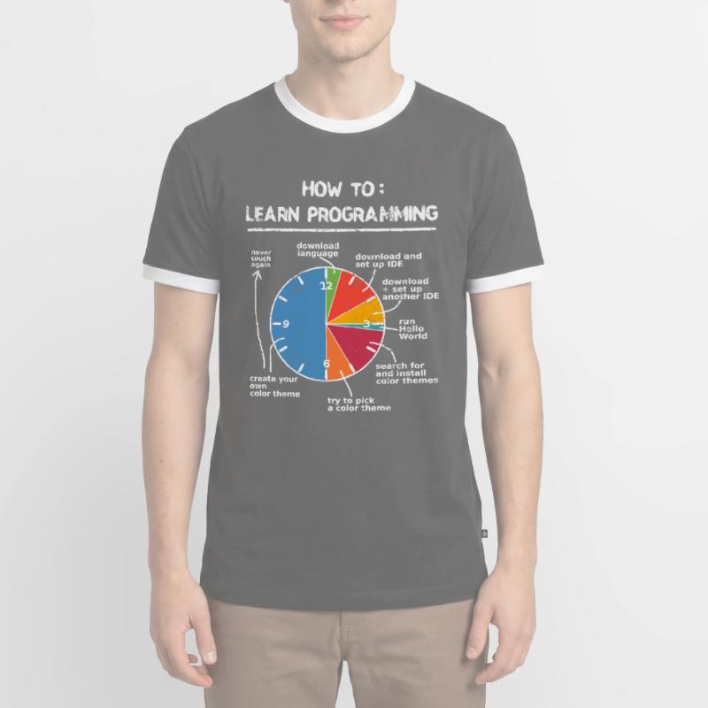 Learn to program programmers computer nerd Men's Ringer Shirt