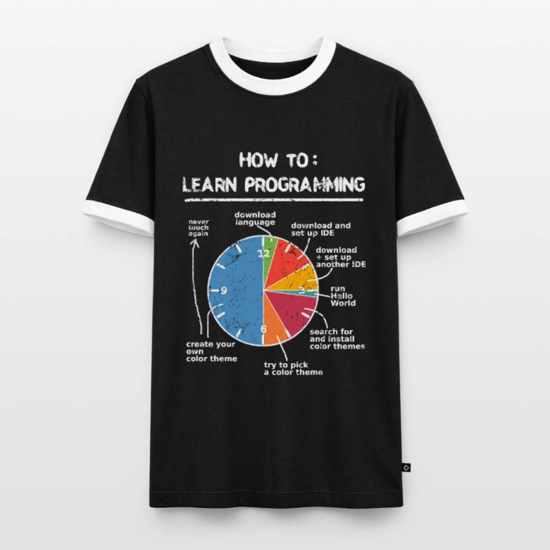 Programmieren lernen Programmierer Computer Nerd Männer Kontrast-T-Shirt