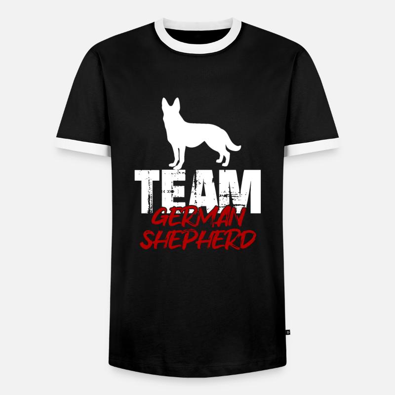 Team Deutscher Schäferhund - Männer Kontrast-T-Shirt - Schwarz/Weiß
