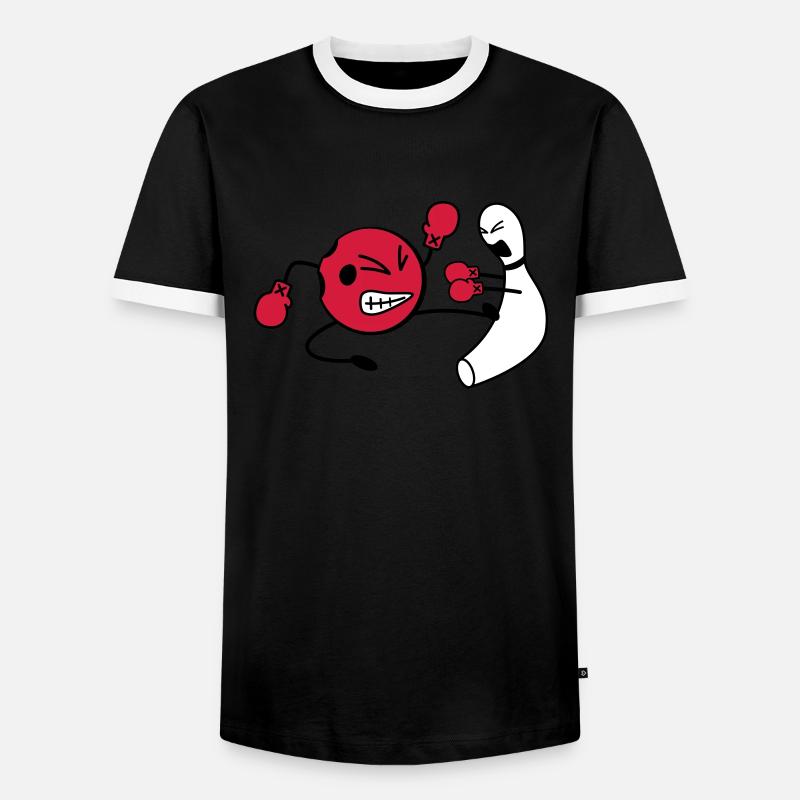 Kickboxen Bowling - Männer Kontrast-T-Shirt - Schwarz/Weiß