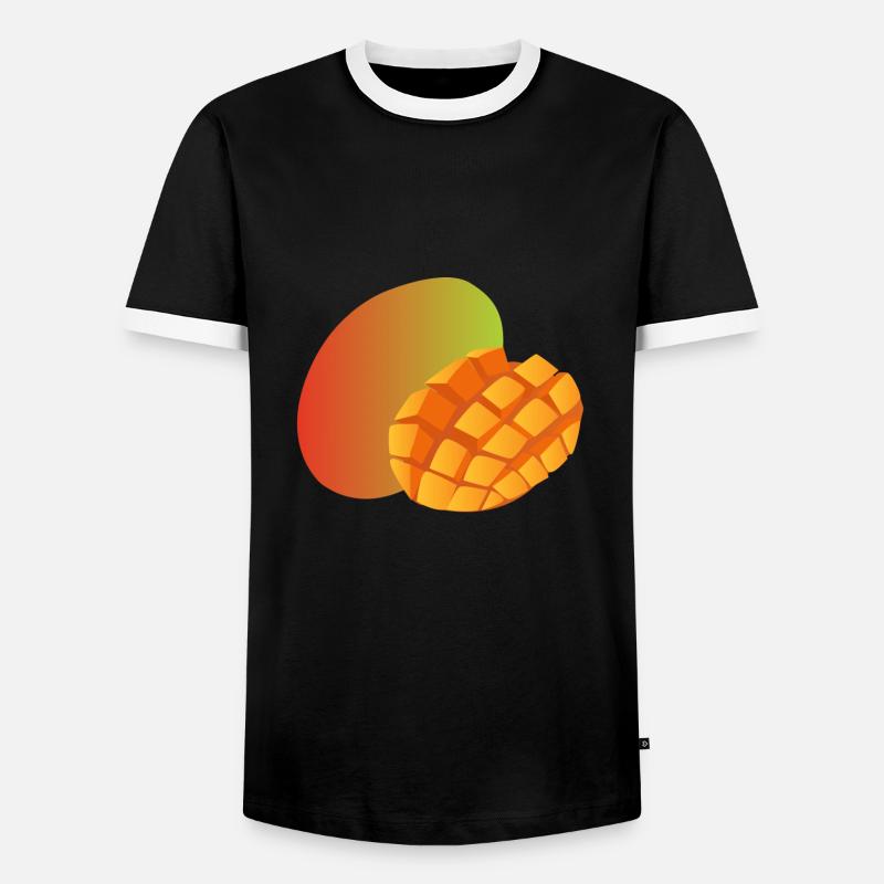 Mango Geschenkidee - Männer Kontrast-T-Shirt - Schwarz/Weiß