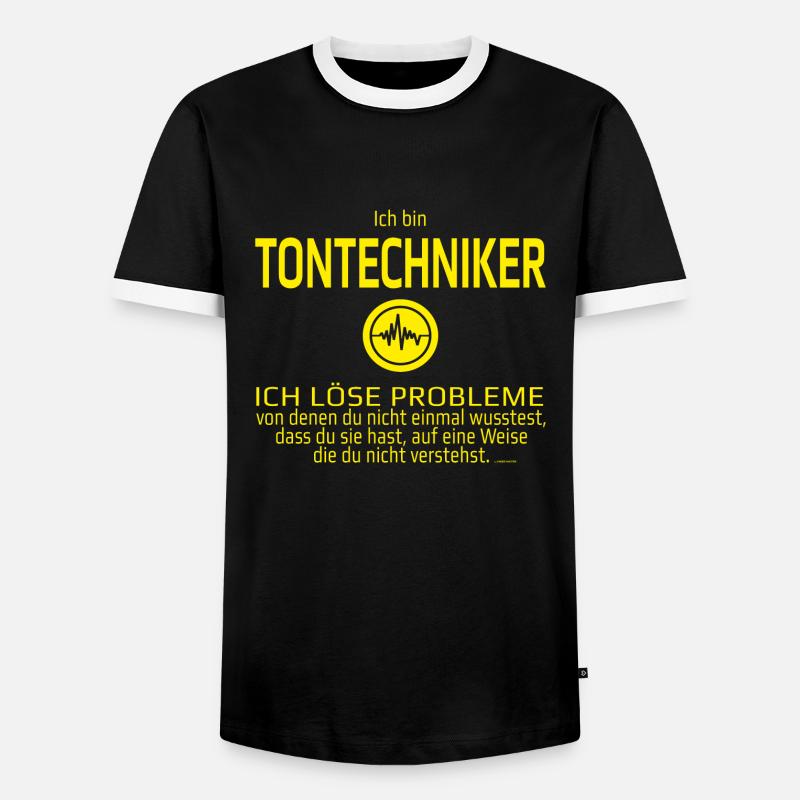Ich bin Tontechniker - Männer Kontrast-T-Shirt - Schwarz/Weiß