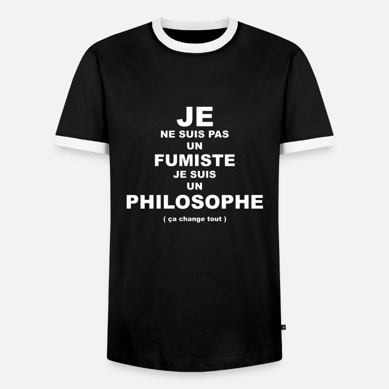 philosopher - Men's Ringer Shirt - black/white