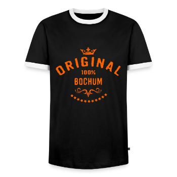 Städte Motiv Bochum RAHMENLOS City Geschenk - Männer Kontrast-T-Shirt - Schwarz/Weiß - Vorne - AI Model Female 172 light (172cm) & AI Model Male 178 light (178cm)