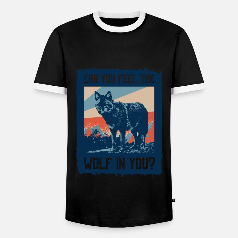 Wolf Werewolf - Men's Ringer Shirt - black/white