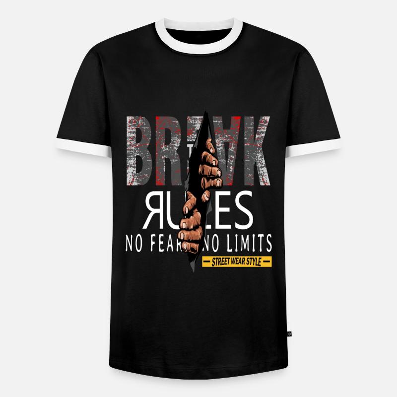 Break Rules - Regeln Brechen - Männer Kontrast-T-Shirt - Schwarz/Weiß