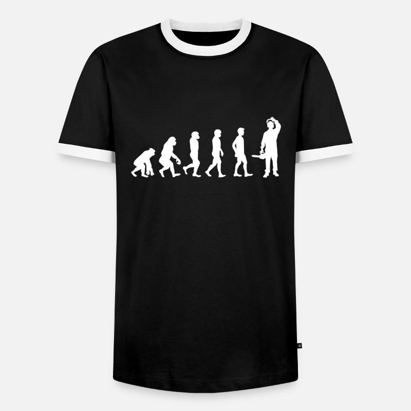 Evolution du bois / BOIS / - T-shirt contrasté Homme - noir/blanc
