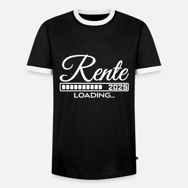 Rente 2025 Loading - Männer Kontrast-T-Shirt - Schwarz/Weiß