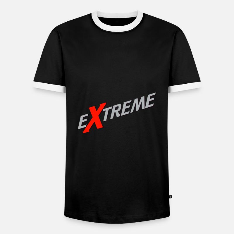 Extreme - Männer Kontrast-T-Shirt - Schwarz/Weiß