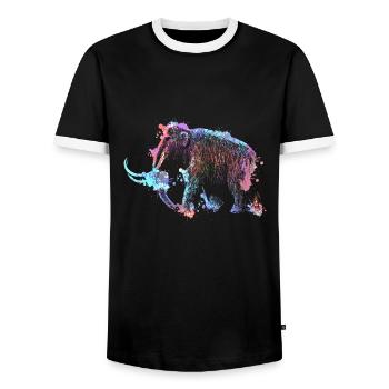 Mammouth - T-shirt contrasté Homme - noir/blanc - Devant - AI Model Female 172 light (172cm) & AI Model Male 178 light (178cm)