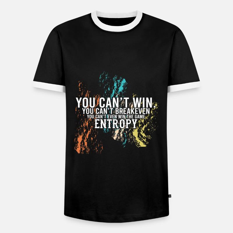 entropy - Men's Ringer Shirt - black/white