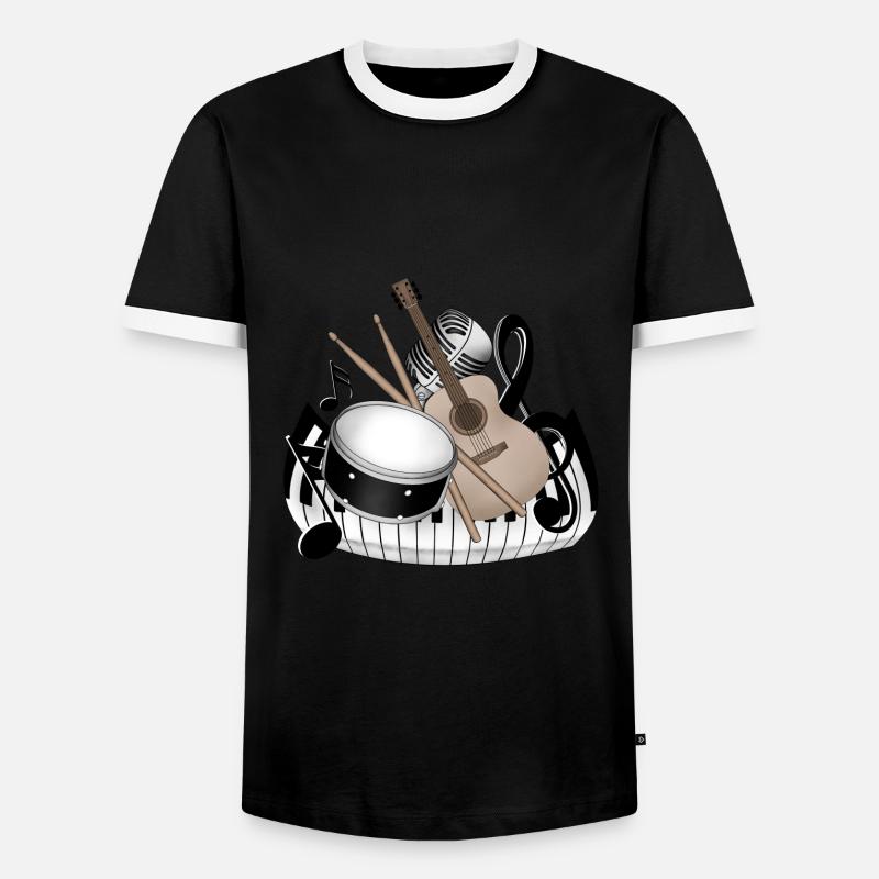 Instruments - Men's Ringer Shirt - black/white
