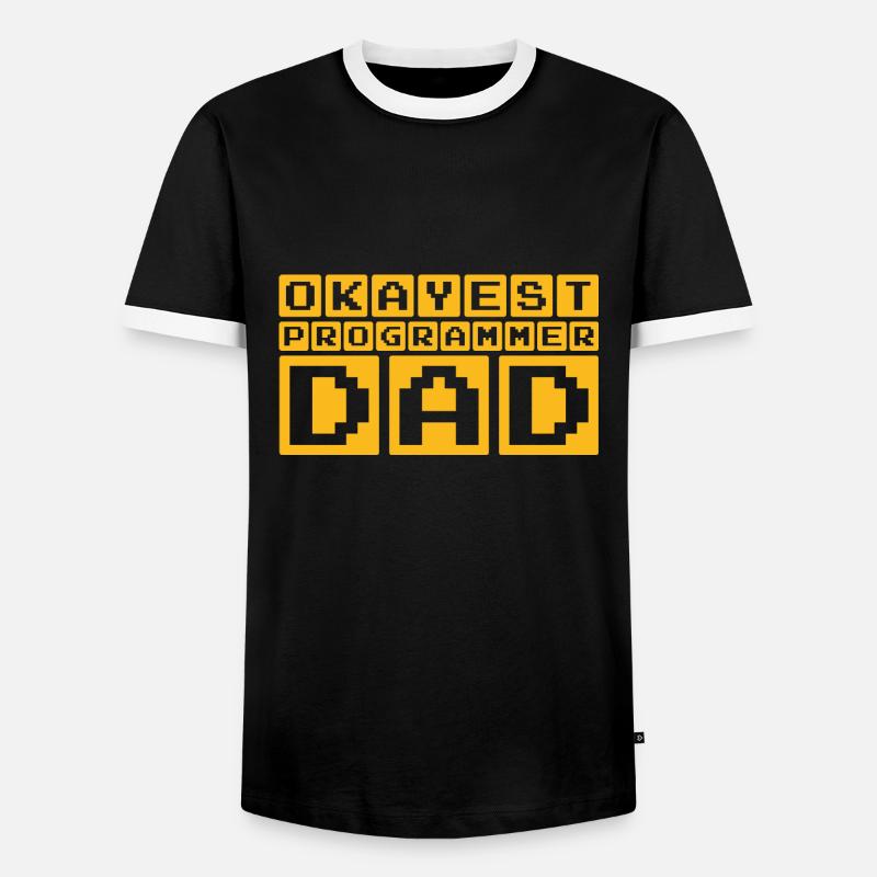 Average Programmer Dad - Men's Ringer Shirt - black/white