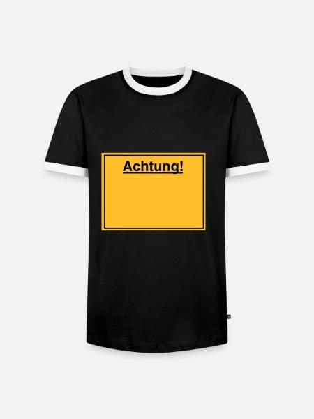 Schild - Männer Kontrast-T-Shirt - Schwarz/Weiß