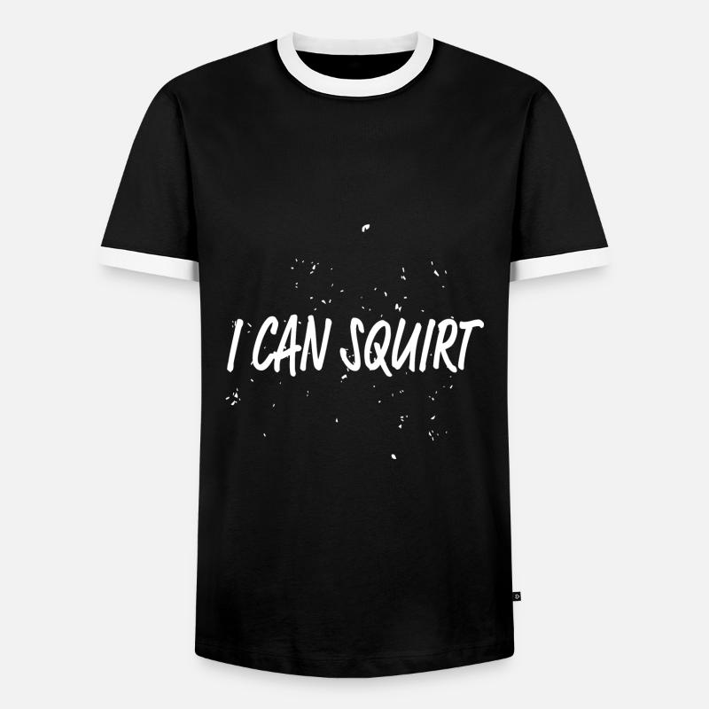 Squirt - Men's Ringer Shirt - black/white