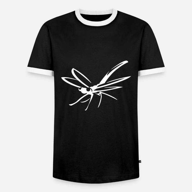 Libelle Libellen - Männer Kontrast-T-Shirt - Schwarz/Weiß