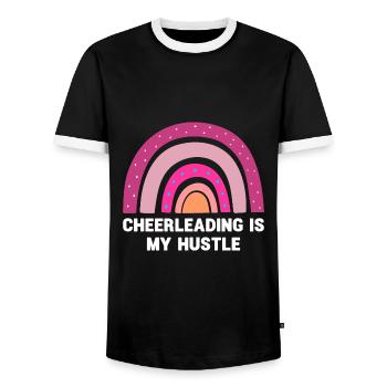 Cheerleading Is My Hustle Cheerleader Gymnast Chee - Männer Kontrast-T-Shirt - Schwarz/Weiß - Vorne - AI Model Female 172 light (172cm) & AI Model Male 178 light (178cm)