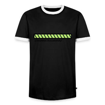 Barre de progression - 100% loaded - terminé! - T-shirt contrasté Homme - noir/blanc - Devant - AI Model Female 172 light (172cm) & AI Model Male 178 light (178cm)