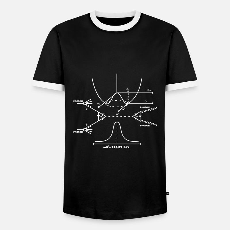 Physics photon - Men's Ringer Shirt - black/white