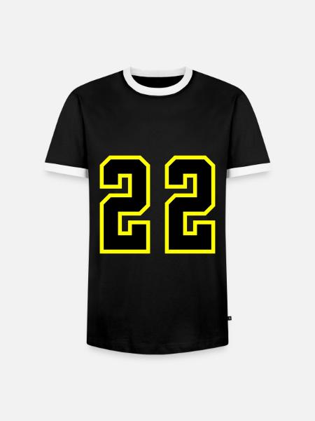 22 Number Leotard - Men's Ringer Shirt - black/white