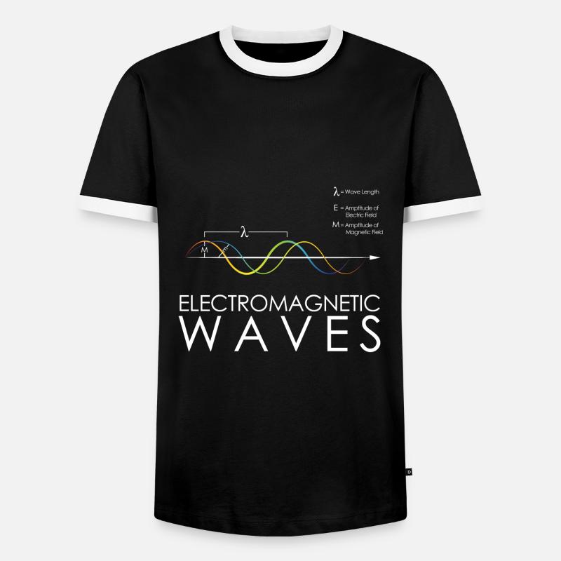 Physics Electromagnetic waves - Men's Ringer Shirt - black/white