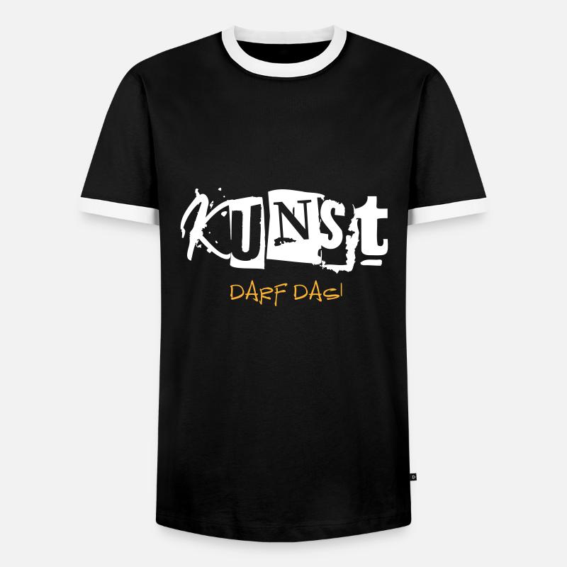 Kunst darf das! - Männer Kontrast-T-Shirt - Schwarz/Weiß
