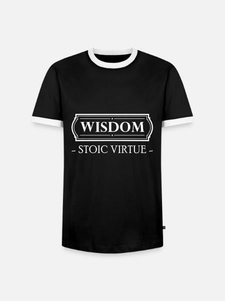 Vertu stoïcienne Sagesse Stoïcisme Don - T-shirt contrasté Homme - noir/blanc