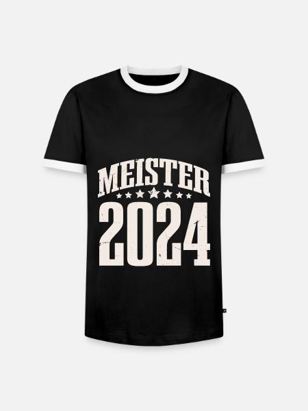 Meister 2024 - Männer Kontrast-T-Shirt - Schwarz/Weiß