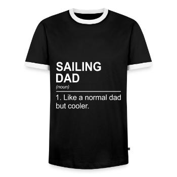Sailing Dad Like A Normal Dad But Way Cooler Sailo - Männer Kontrast-T-Shirt - Schwarz/Weiß - Vorne - AI Model Female 172 light (172cm) & AI Model Male 178 light (178cm)