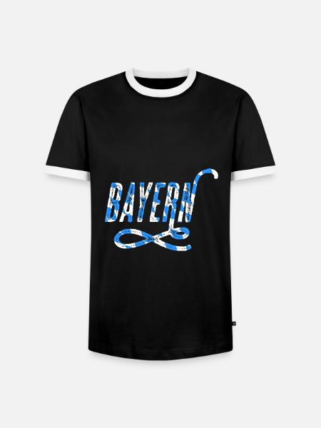Bayern - Männer Kontrast-T-Shirt - Schwarz/Weiß