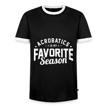 Acrobatics Is My Favorite Season Gymnast Gymnastic - Männer Kontrast-T-Shirt - Schwarz/Weiß - Vorne - AI Model Female 172 light (172cm) & AI Model Male 178 light (178cm)