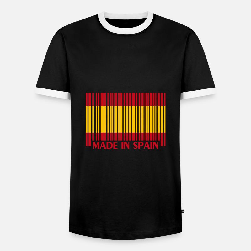 Spanien, Spain - Männer Kontrast-T-Shirt - Schwarz/Weiß
