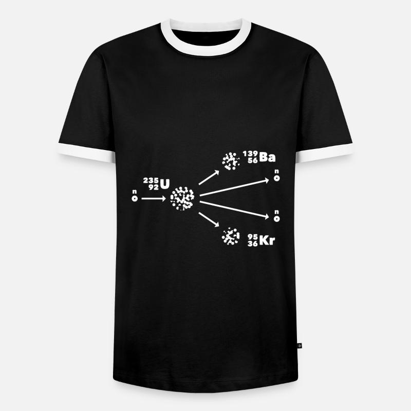 Kernspaltung Nuklearphysiker - Männer Kontrast-T-Shirt - Schwarz/Weiß