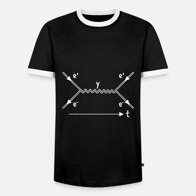 String Theory Interaction - Men's Ringer Shirt - black/white