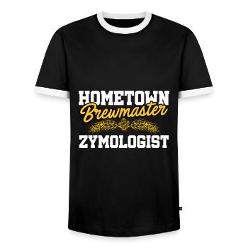 Hometown Brewmaster Zymologist Homebrewing Brewing - Männer Kontrast-T-Shirt - Schwarz/Weiß - Vorne - AI Model Female 172 light (172cm) & AI Model Male 178 light (178cm)