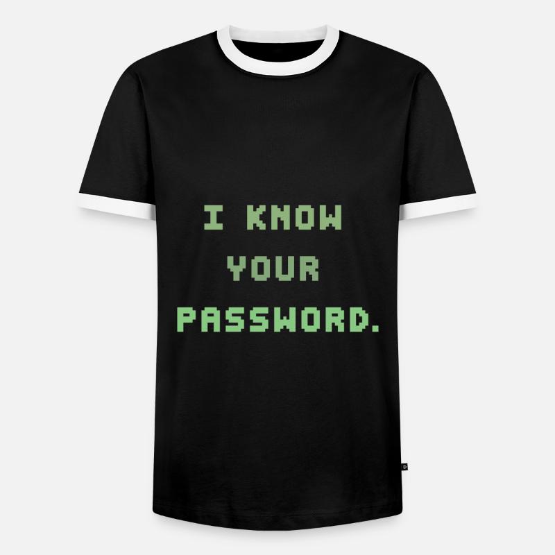Virus Hacker - Männer Kontrast-T-Shirt - Schwarz/Weiß