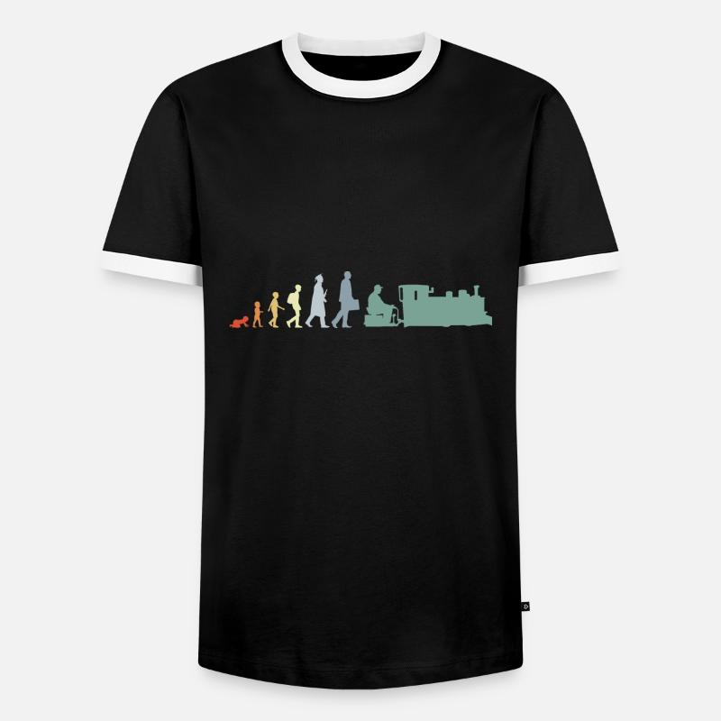 Évolution de Trainspotter - T-shirt contrasté Homme - noir/blanc