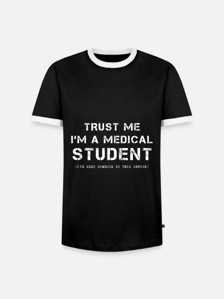 Medicine exam - Men's Ringer Shirt - black/white