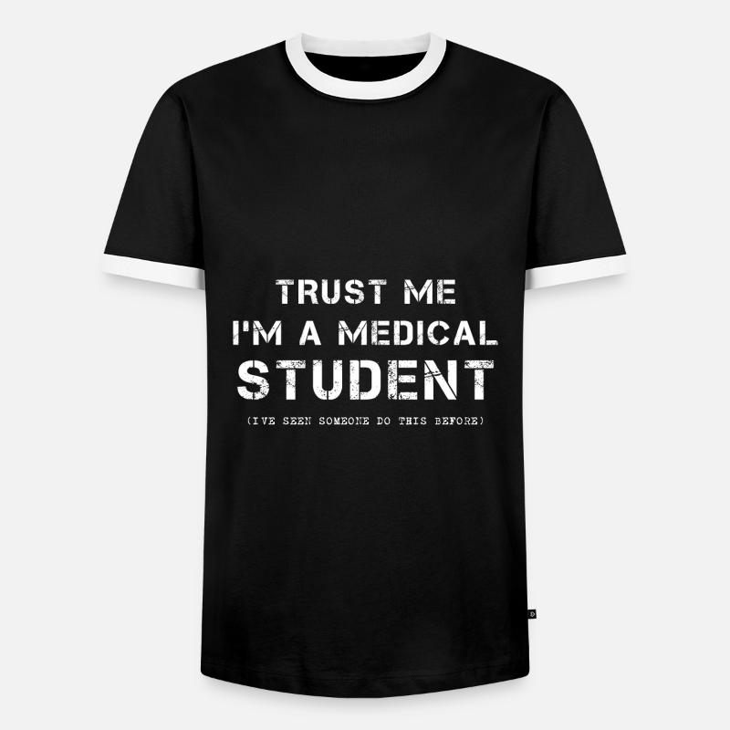 Medicine exam - Men's Ringer Shirt - black/white