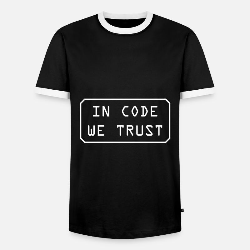 IT engineer software - Men's Ringer Shirt - black/white