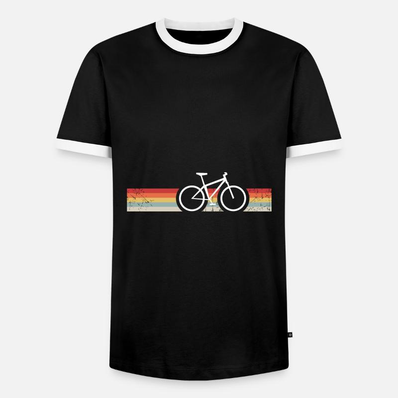 Retro Biker - Männer Kontrast-T-Shirt - Schwarz/Weiß