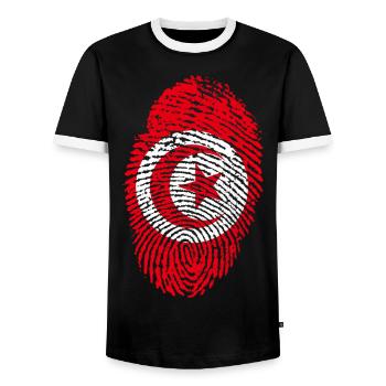 TUNISIA TUNISMANS ISLAM GIFTS T-SHIRT - Men's Ringer Shirt - black/white - Front - AI Model Female 172 light (172cm) & AI Model Male 178 light (178cm)