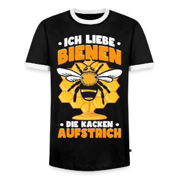 Bienen Imkerei Bienenzüchter Imker Spruch - Männer Kontrast-T-Shirt - Schwarz/Weiß - Vorne - AI Model Female 172 light (172cm) & AI Model Male 178 light (178cm)